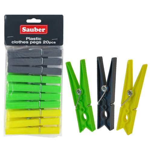 Plastikust pesulõksud M 10tk, värvivalik