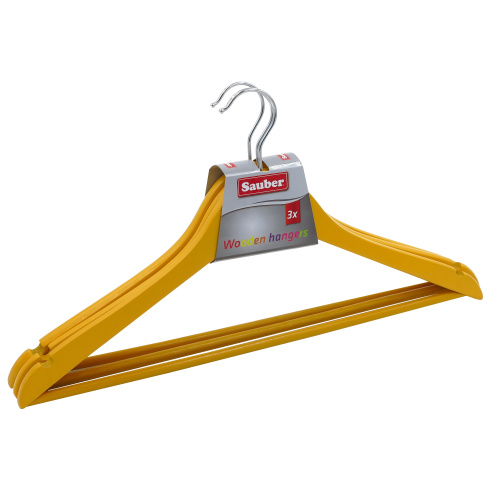 Puidust riidepuu kompl. 3tk, oranz