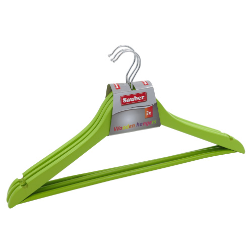 Puidust riidepuu kompl. 3tk, roheline