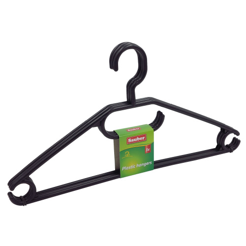 Riidepuu kompl.3tk, must plastik