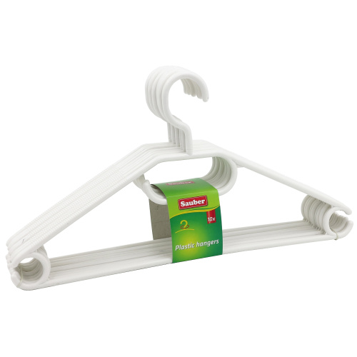 Riidepuu kompl.10tk, valge plastik