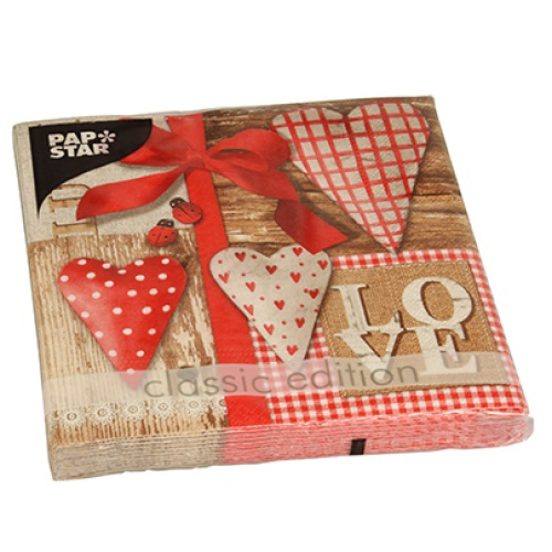 Salvrätt Love 33x33cm, 20tk