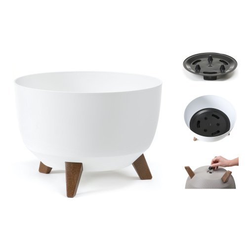 Lillepott Roma LEGS d.29/h.23cm, valge