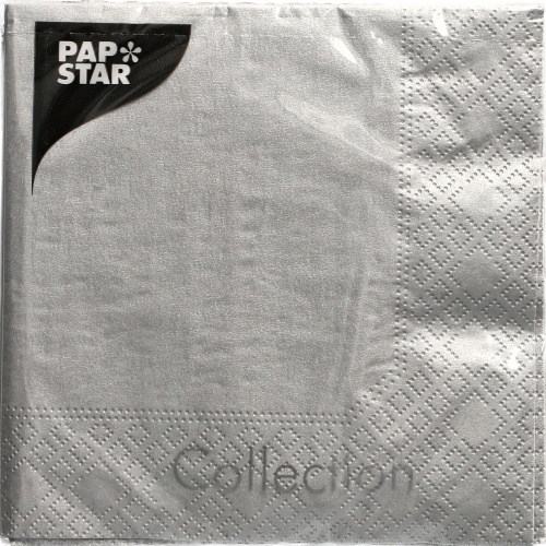 Salvrätt Hõbedane 25x25cm 20tk, 3kihti