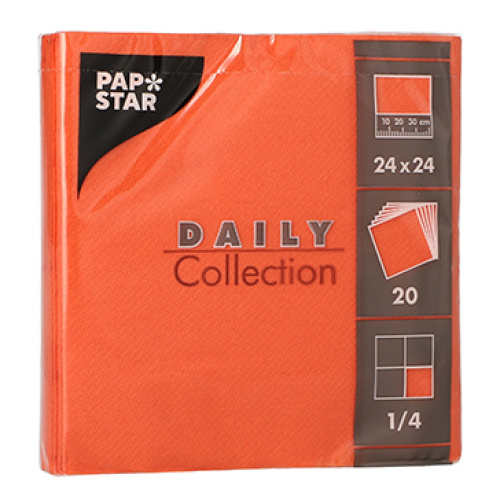 Salvrätt Daily 24x24cm 20tk, oranz, 2 kihti