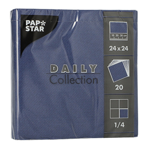 Salvrätt Daily 24x24cm 20tk, sinine, 2 kihti