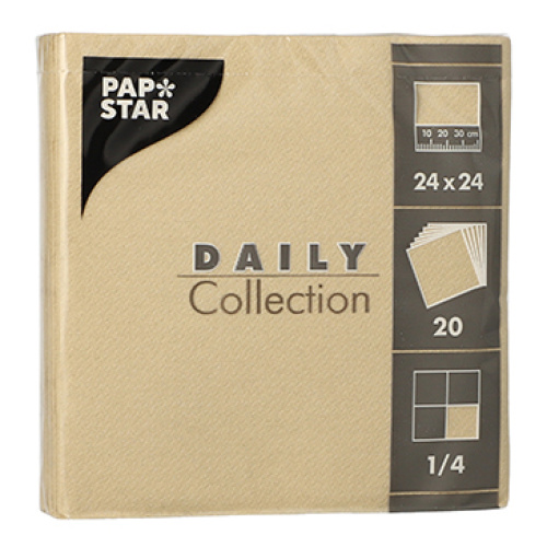 Salvrätt Daily 24x24cm 20tk, beez, 2 kihti