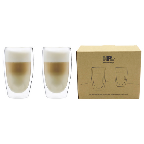 Topeltklaasiga klaasid Latte, 2tk 350ml