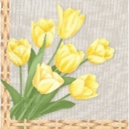 Salvrätt Kollased tulbid 33x33cm, 20tk