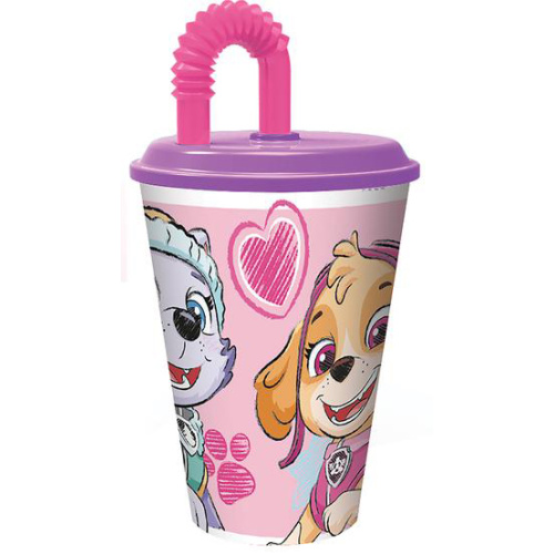 Joogitops kõrrega Paw Patrol 430ml, roosa