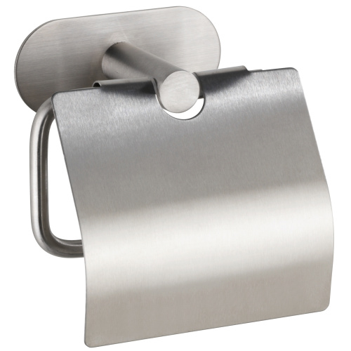 Tualettpaberihoidja Orea, matt hõbe, kaanega (kleebitav