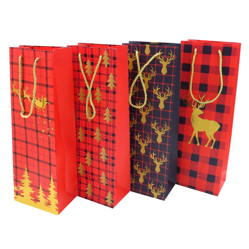 Kinkekott Kuldsed Jõulud pudelile 36x12.5x8.5cm, valik