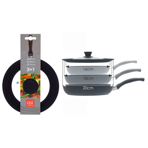 Klaaskaas silikoonäärega d.16/18/20cm