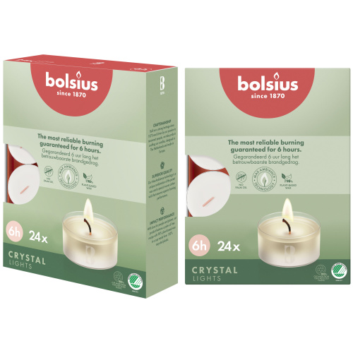 24 teeküünalt pakis 6h, läbipaistev,karbis