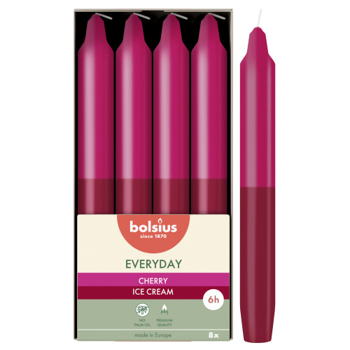 Lõhna kroonküünal 6h 8tk, 18cm kirsi jäätis