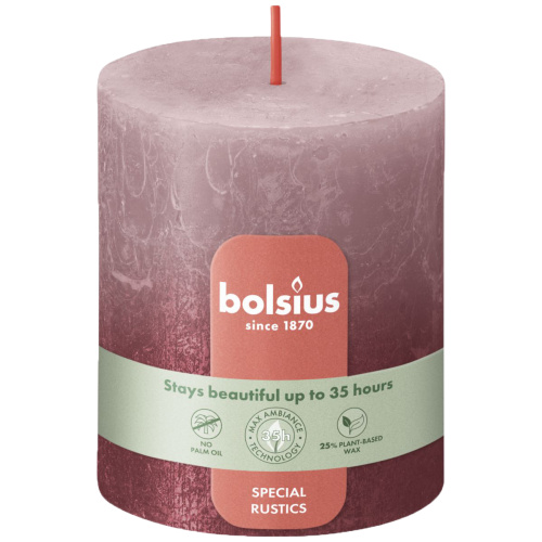 Küünal Rustic shimmer 80/68 tuhkroosa/punane