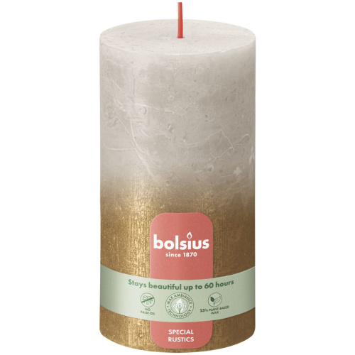 Küünal Rustic shimmer 130/68 liivahall/kuldne