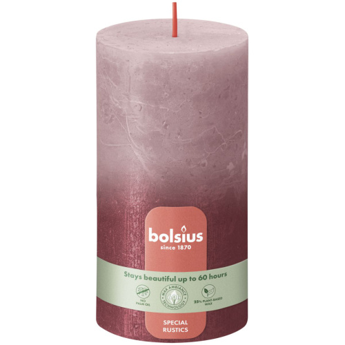 Küünal Rustic shimmer 130/68 tuhkroosa/punane