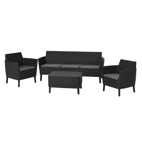 Aiamööbli kompl. Salemo 3+2+1, grafiit