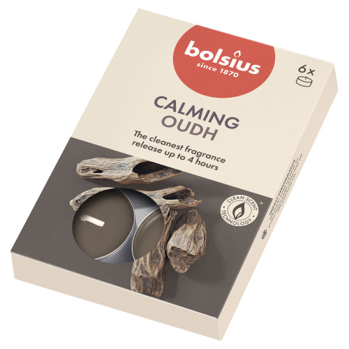 6 lõhna-teeküünalt karbis 4h, agaripuu True