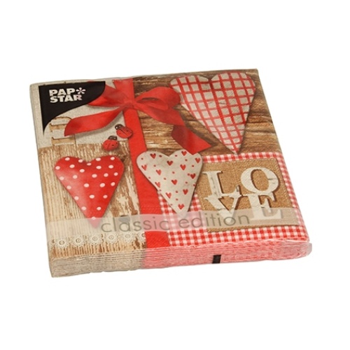 Salvrätt Love 33x33cm, 20tk