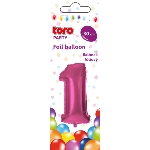 Õhupall nr.1 30cm, roosa