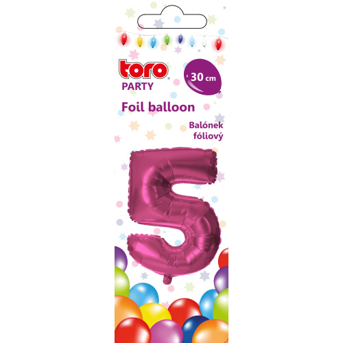 Õhupall nr.5 30cm, roosa