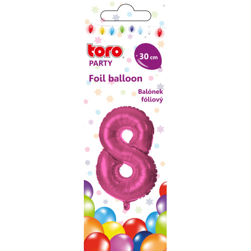 Õhupall nr.8 30cm, roosa