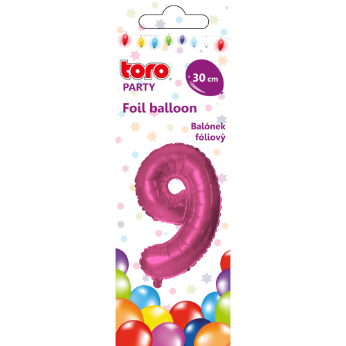 Õhupall nr.9 30cm, roosa