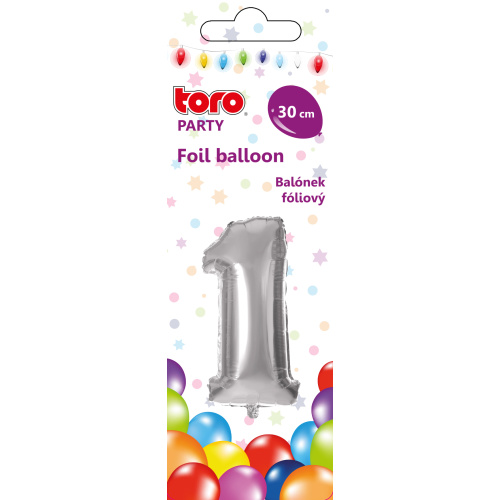 Õhupall nr.1 30cm, hõbe