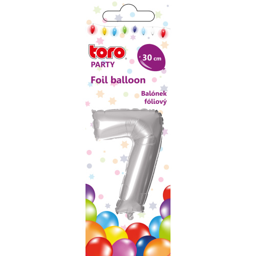 Õhupall nr.7 30cm, hõbe