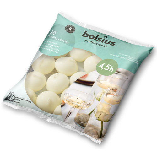 Ujuvküünlad kotis, 20tk, elevandiluu