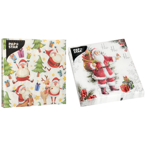 Salvrätt Jõuluvana 33x33cm, 3-kihti, 20tk valik