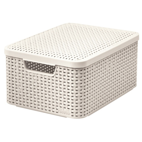 Kast kaanega Style M 18l, valge