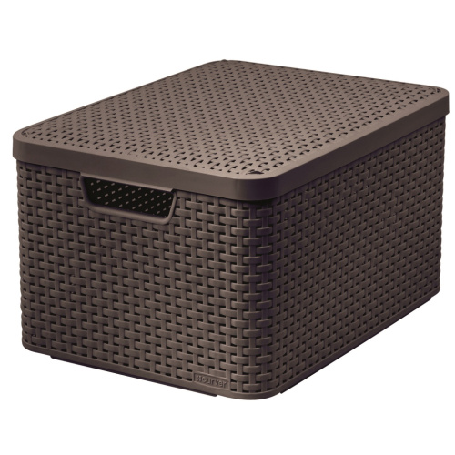 Kast kaanega Style L 30l, tumepruun