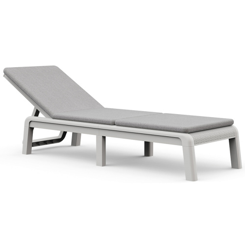 Lamamistool Mallorca 188x58x29cm, padjaga  valge/hall