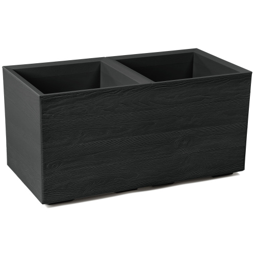 Lillekast ratastel Karo 80x40x40cm, 72l must