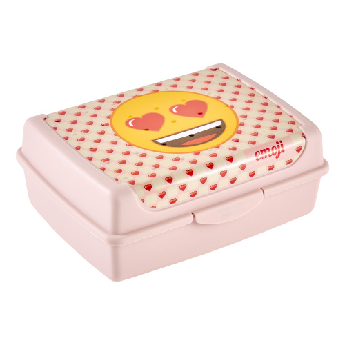 Toidukarp Emoji Hearts click 1L roosa