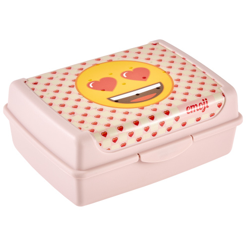 Toidukarp Emoji Hearts click 1L roosa