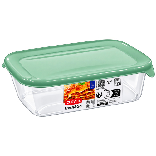 Toidukarp Fresh&Go 1L, piklik, roheline