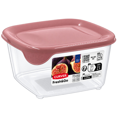 Toidukarp Fresh&Go 1,2L, kandiline, roosa