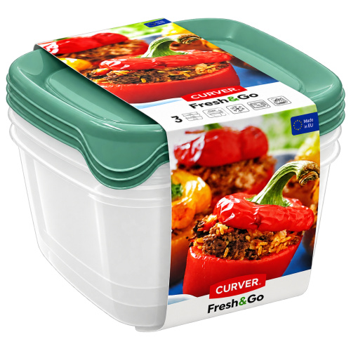 Toidukarpide kmpl. Fresh&Go 3x1,2L roheline
