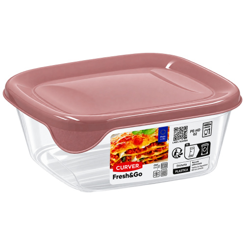 Toidukarp Fresh&Go 0,8L, kandiline, roosa