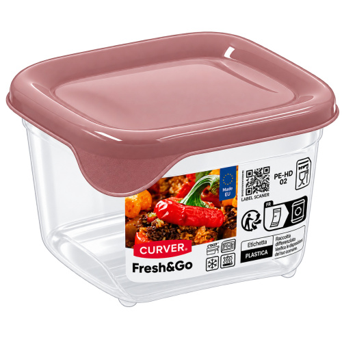 Toidukarp Fresh&Go 0,45L, kandiline, roosa