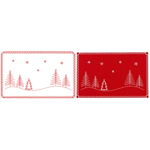 Lauakate vildist 45x35cm, punane/valge