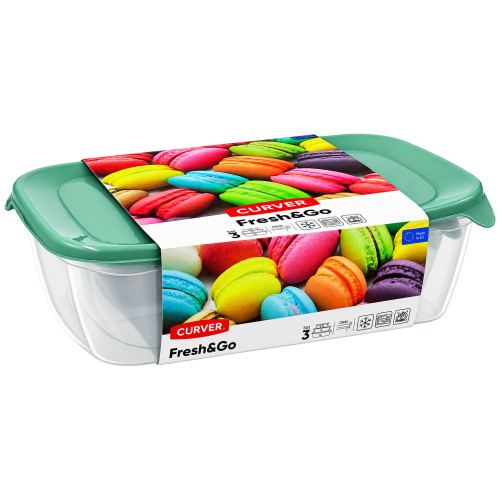 Toidukarpide kmpl. Fresh&Go 2+1+0,5L, roheline