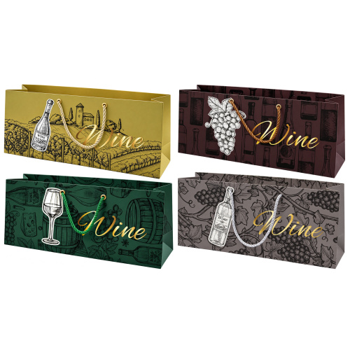 Kinkekott Vino Collection 15,5x37x10cm, pudelile, valik
