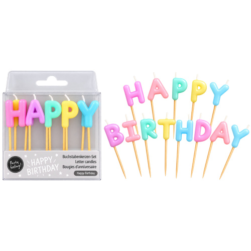 Peoküünal Happy Birthday 8cm, pastelne